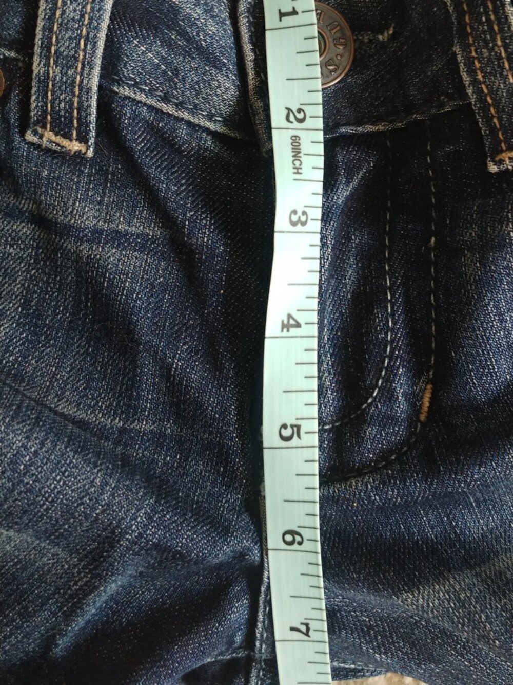 Vintage Guess Premium dark washed low rise flared jeans size 26 Made in USA - Picture 16 of 16